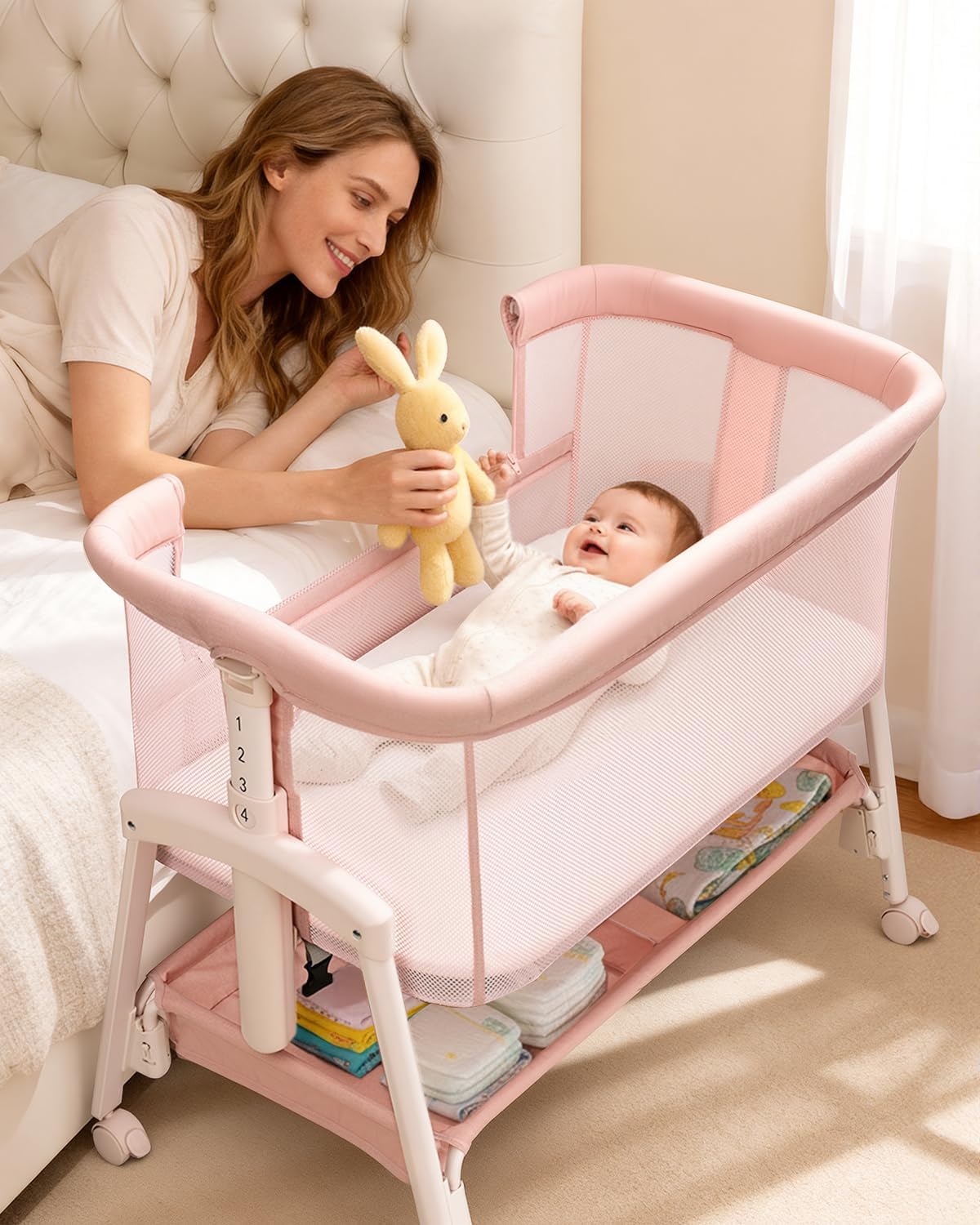 Bassinet Bedside Sleeper - Culla per neonati 3 in 1,