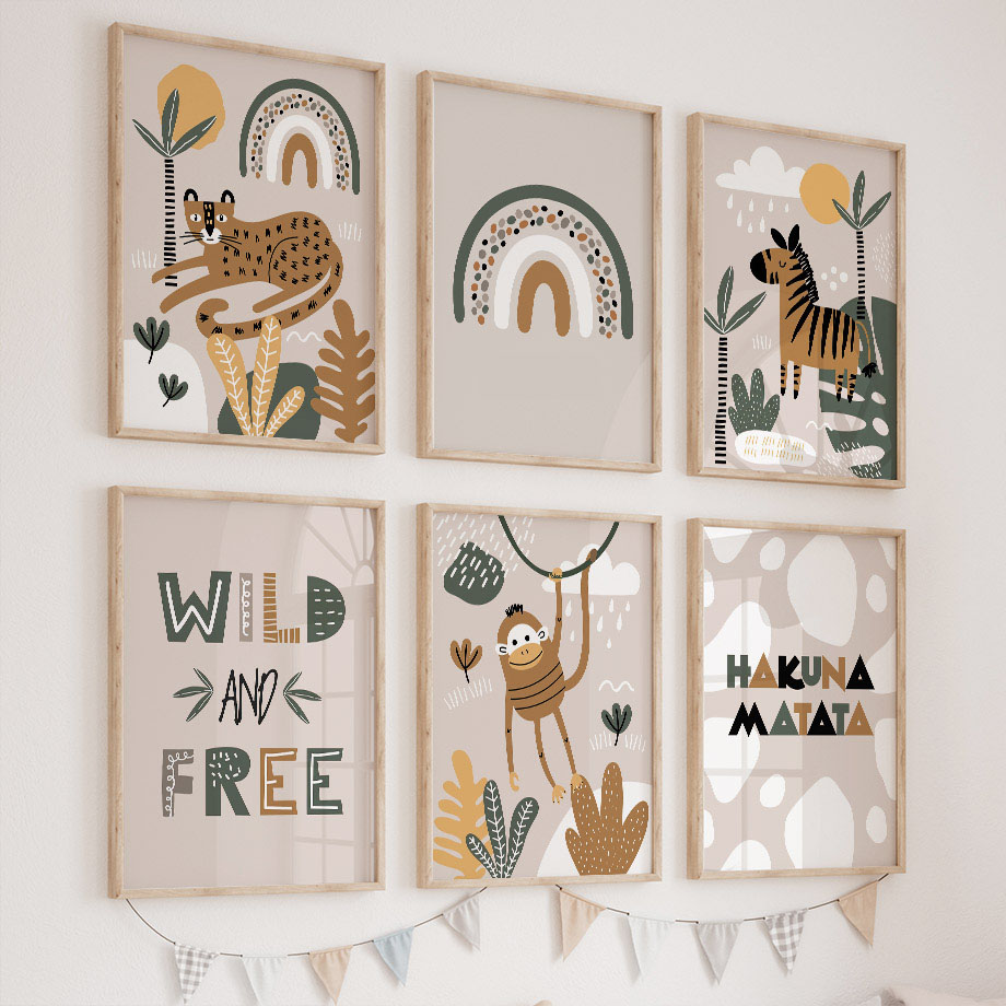 Baby Zebra Nursery - Quadri su tela con animali della