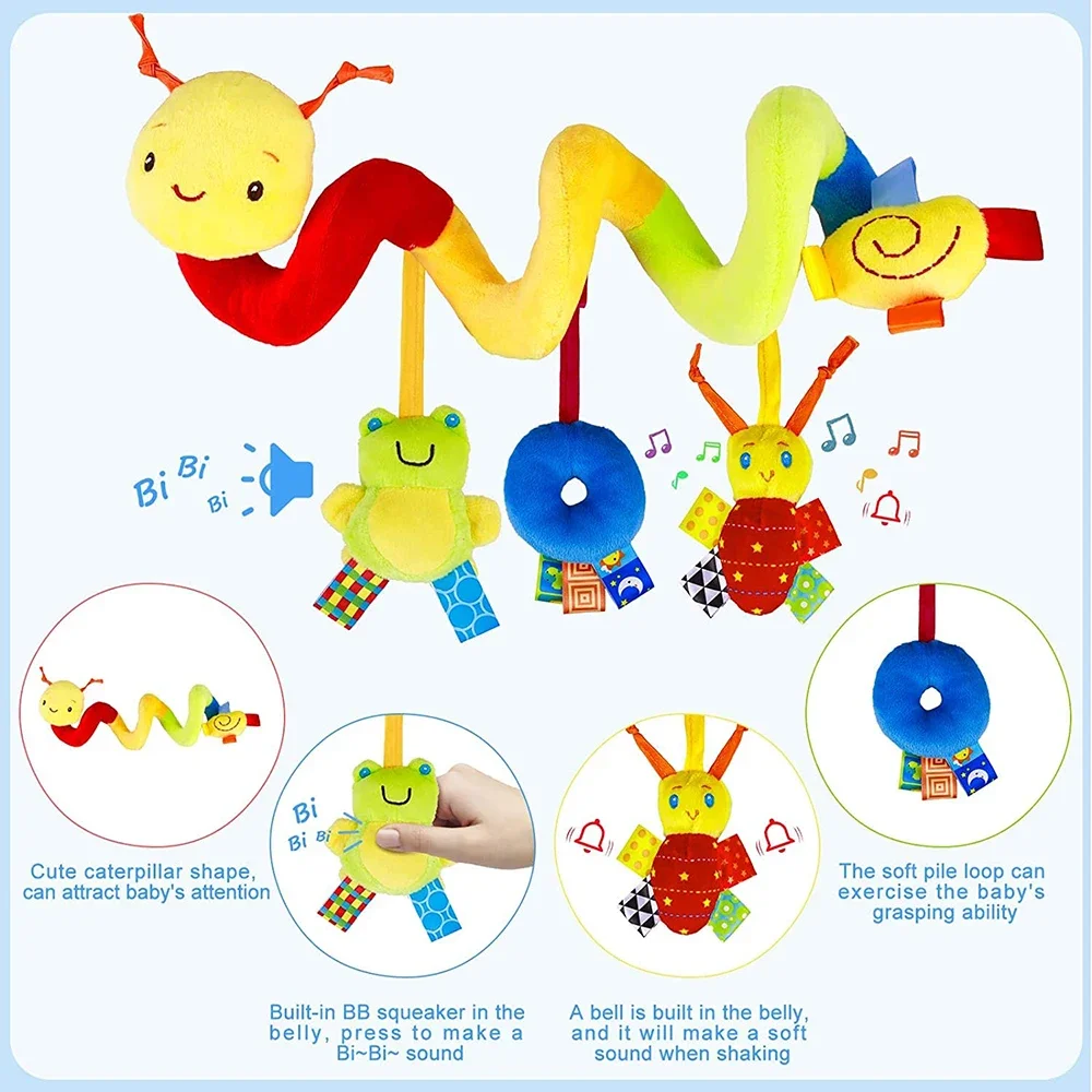 Baby Nursery Mobile - Passeggino a spirale Giocattoli Neonato Peluche