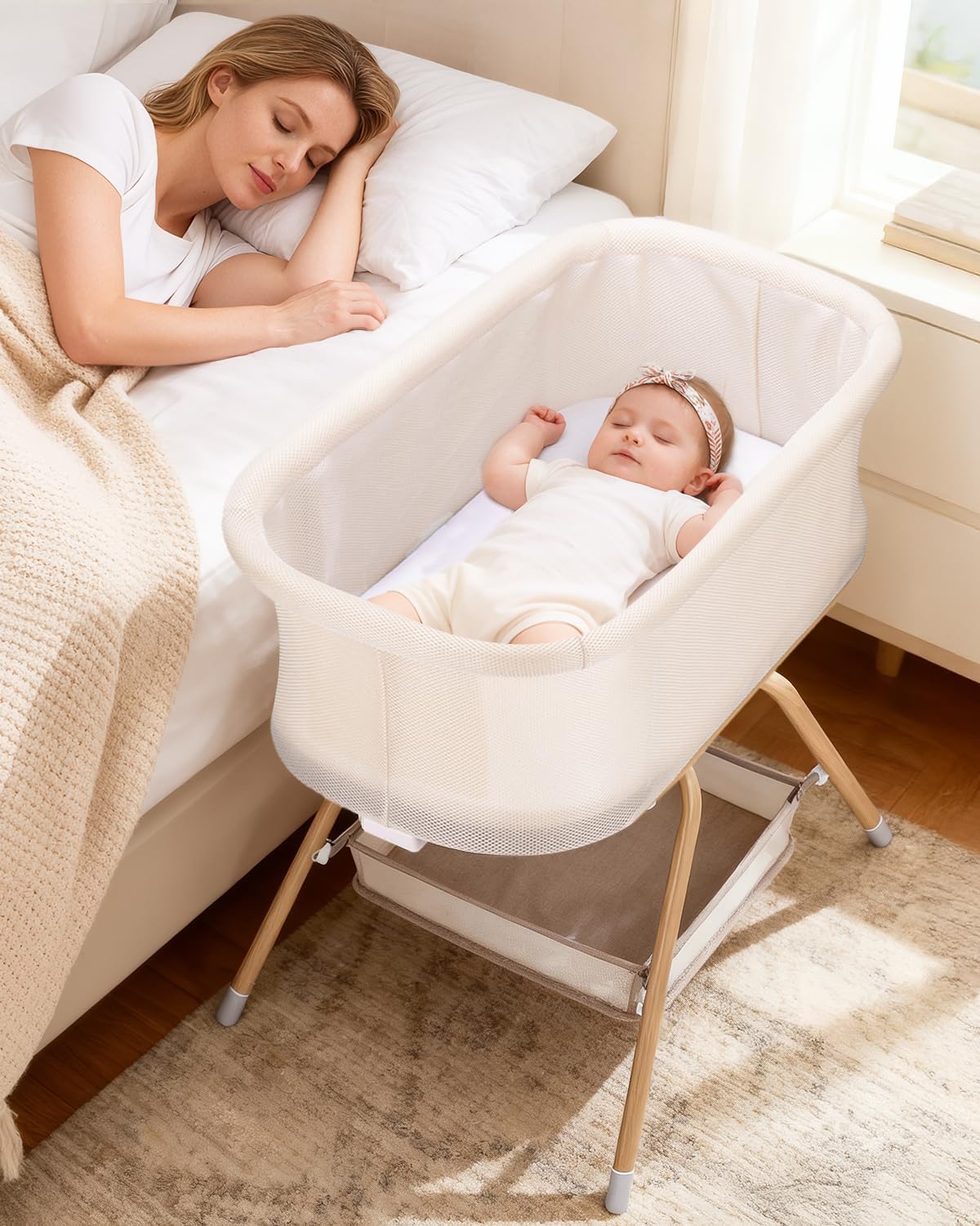 Bassinet Bedside Sleeper - Culla per neonati 3 in 1,