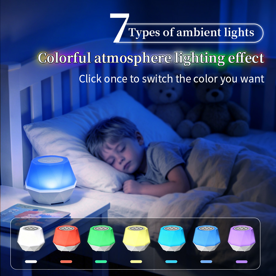 Baby Nursery Colors - Lampada Notturna Ricaricabile con Funzione Rumore