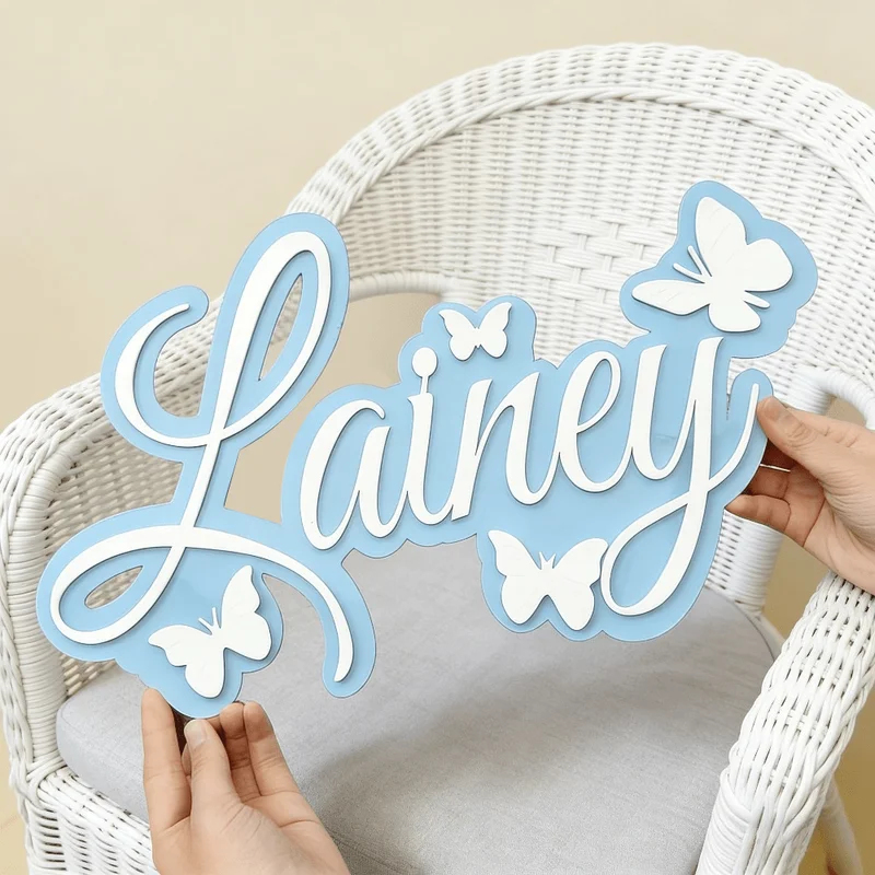 Baby Nursery Decorations - Targa Personalizzata con Nome del Bambino,
