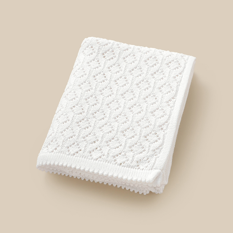 Baby Girl Nursery Quilt - Coperte per Neonati in Maglia 90*70cm,