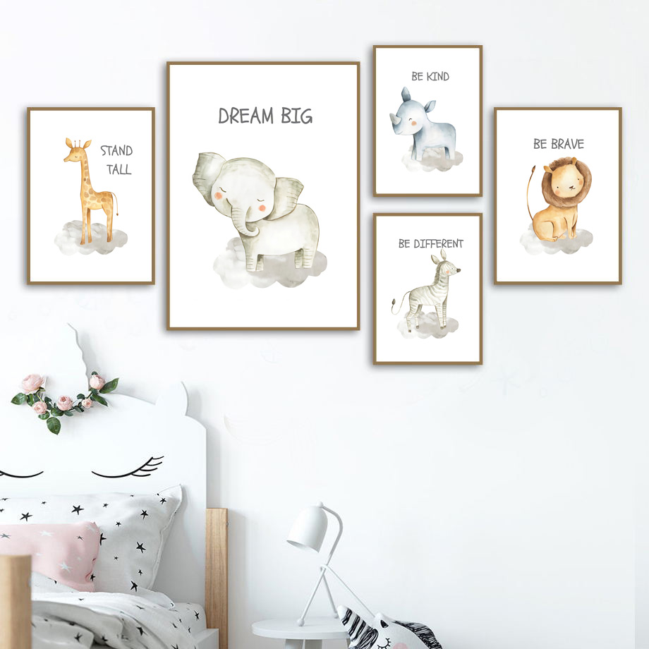 Baby Zebra Nursery - Nursery Wall Art Canvas Painting Leone