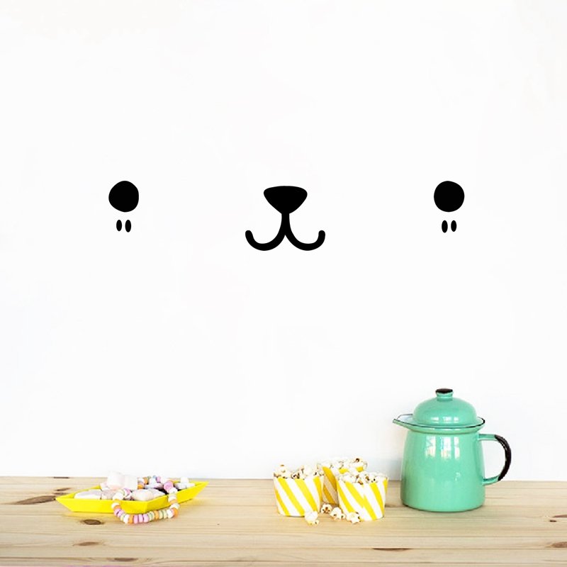 Baby Nursery Package - Carino Kawaii faccia Wall Art Decal