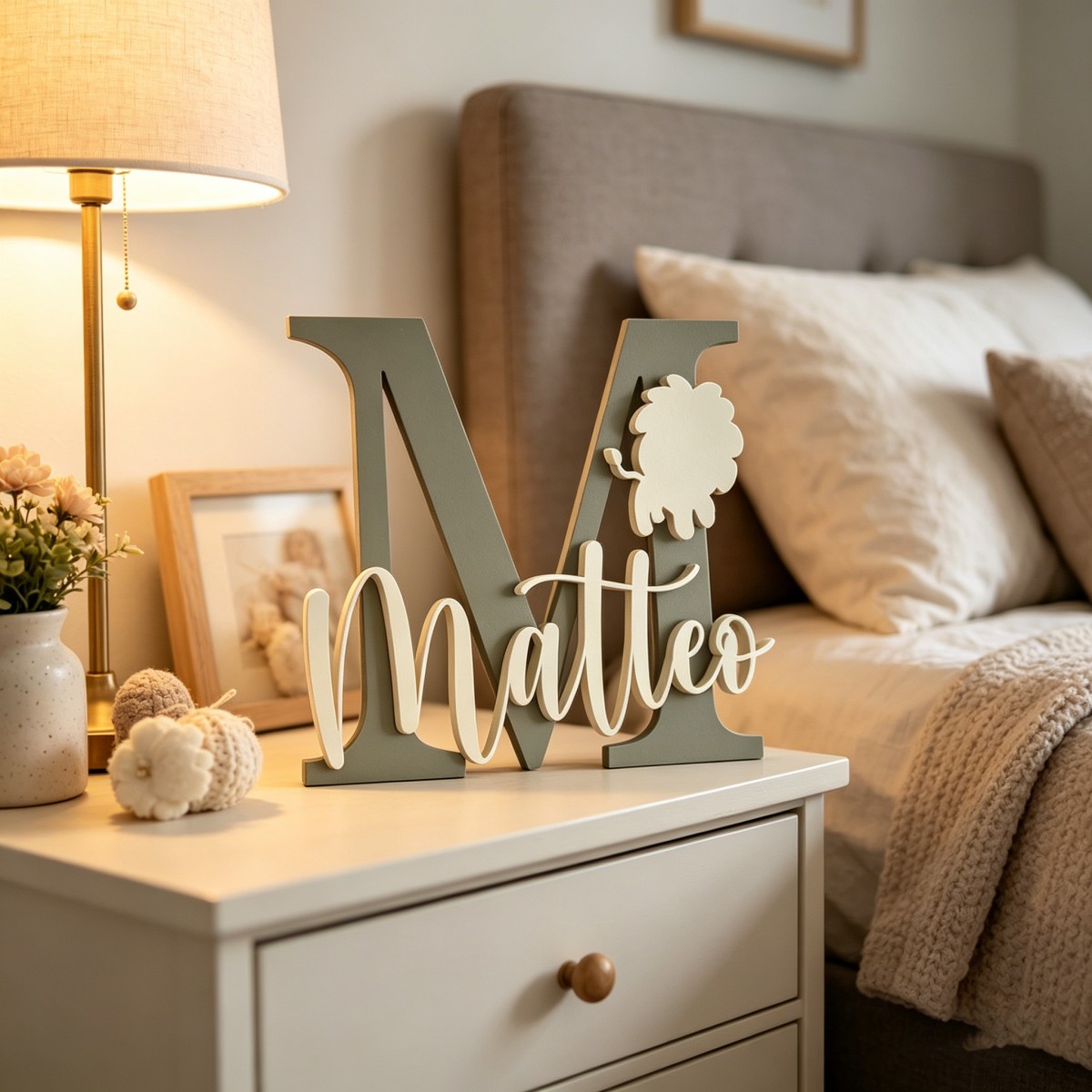 Baby Nursery Decorations - 1 Pezzo Targa in Legno Personalizzata