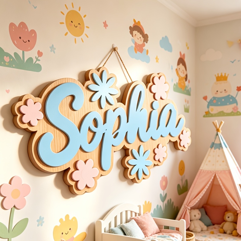 Baby Nursery Decorations - Targa Personalizzata per Camera a Tema