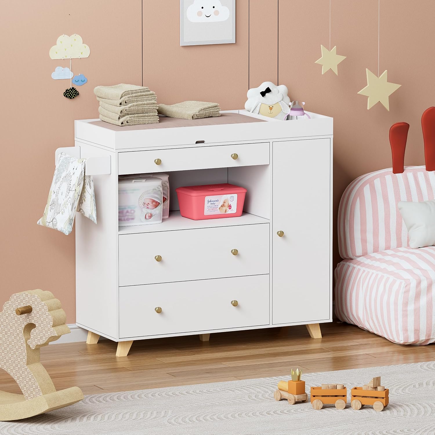 Fasciatoio per neonati, modern - Baby Nursery Drawers recensione e prezzo