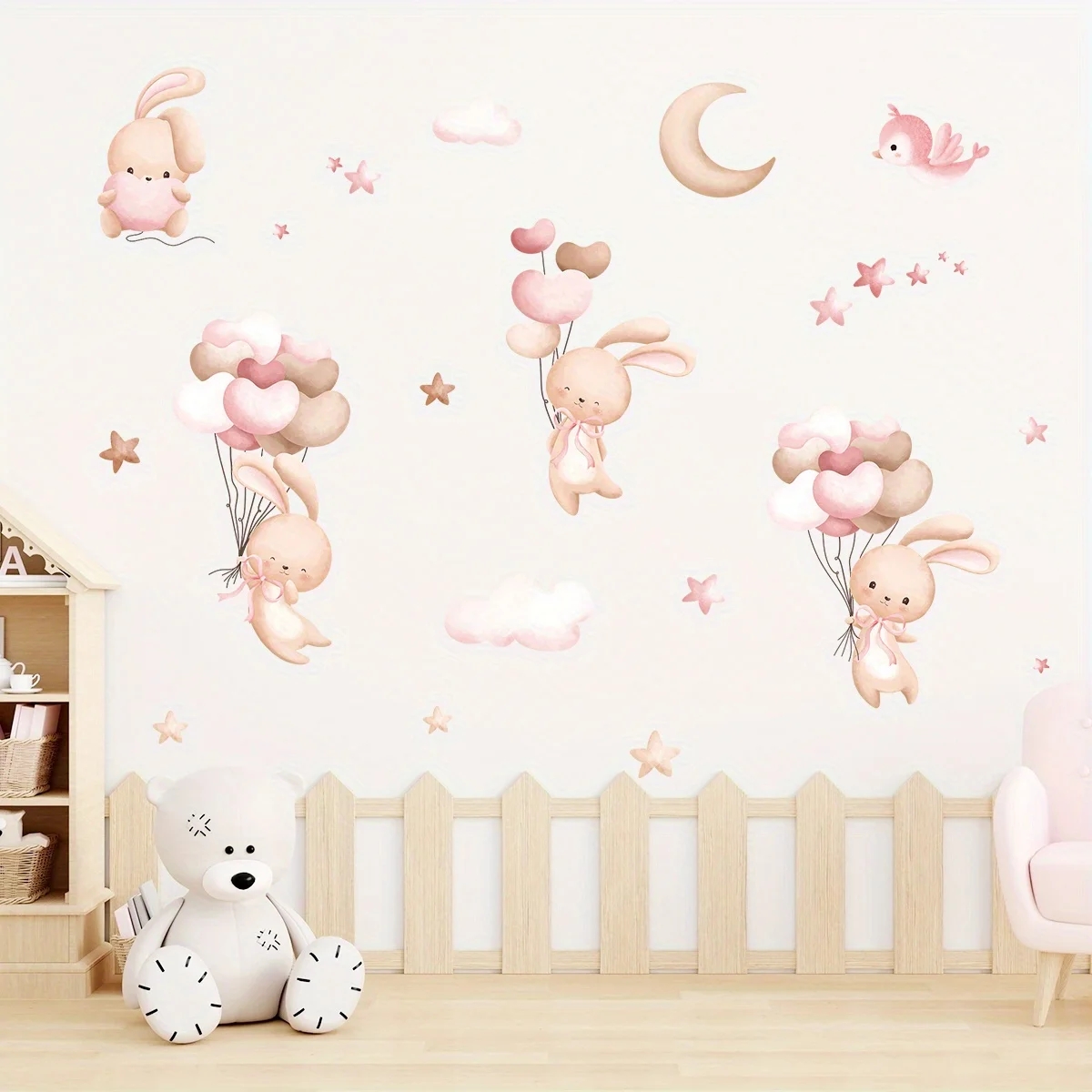 Simpatico coniglio palloncino  - Baby Girl Nursery Quotes recensione e prezzo