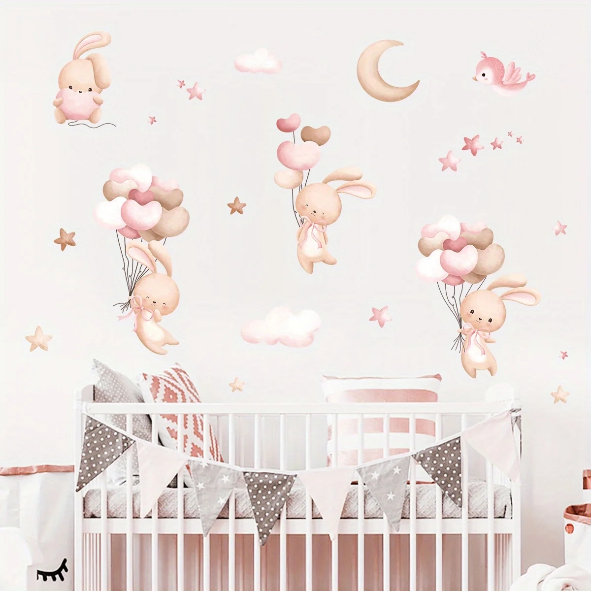 Simpatico coniglio palloncino  - Baby Girl Nursery Quotes recensione e prezzo