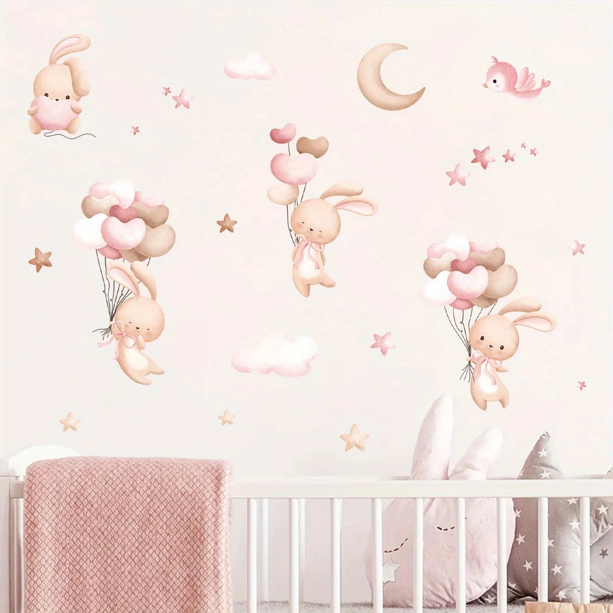 Simpatico coniglio palloncino  - Baby Girl Nursery Quotes recensione e prezzo