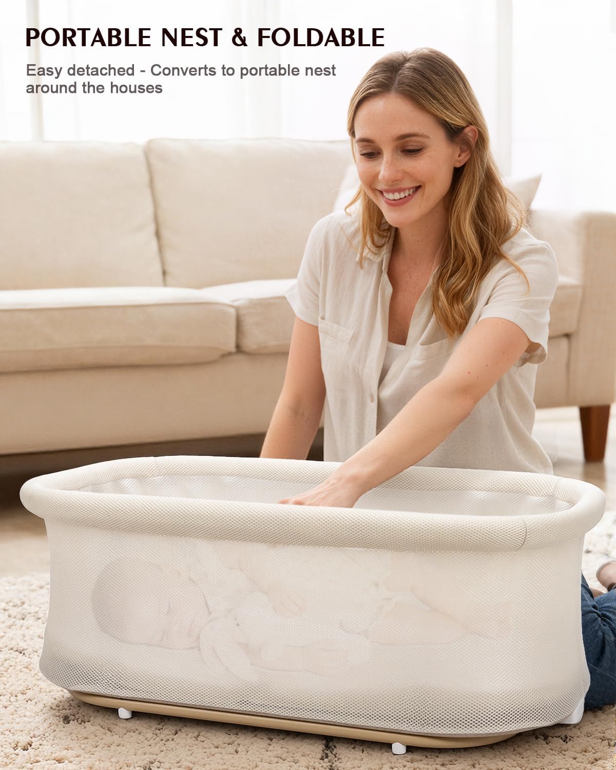 Culla per neonati 3 in 1, lett - Bassinet Bedside Sleeper recensione e prezzo
