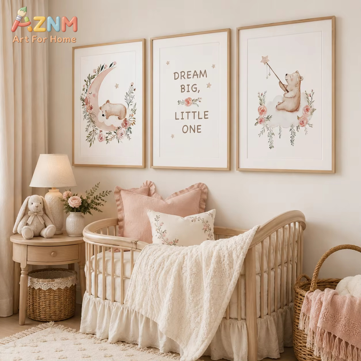 AZNM Quadro da parete con fior - Baby Girl Nursery Quotes recensione e prezzo