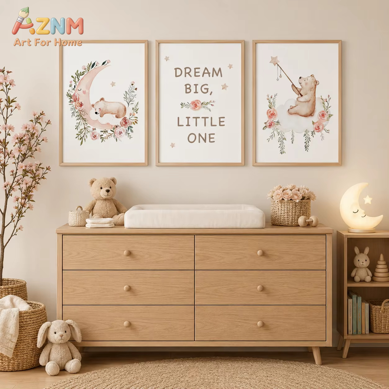 AZNM Quadro da parete con fior - Baby Girl Nursery Quotes recensione e prezzo