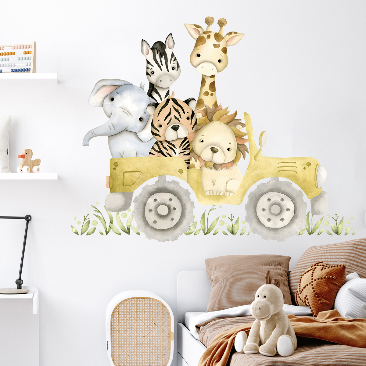 Simpatici animali guidano Jeep - Baby Zebra Nursery recensione e prezzo