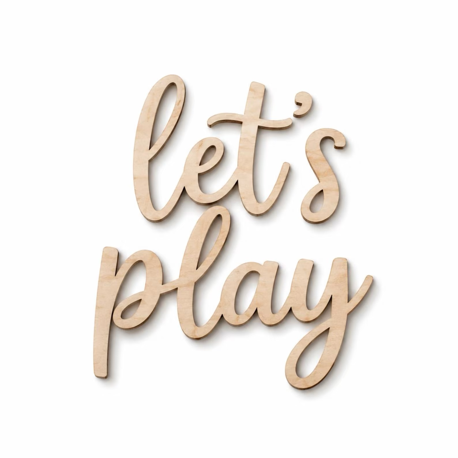 Insegna in Legno 'Let's Play', - Baby Nursery Wall Art recensione e prezzo