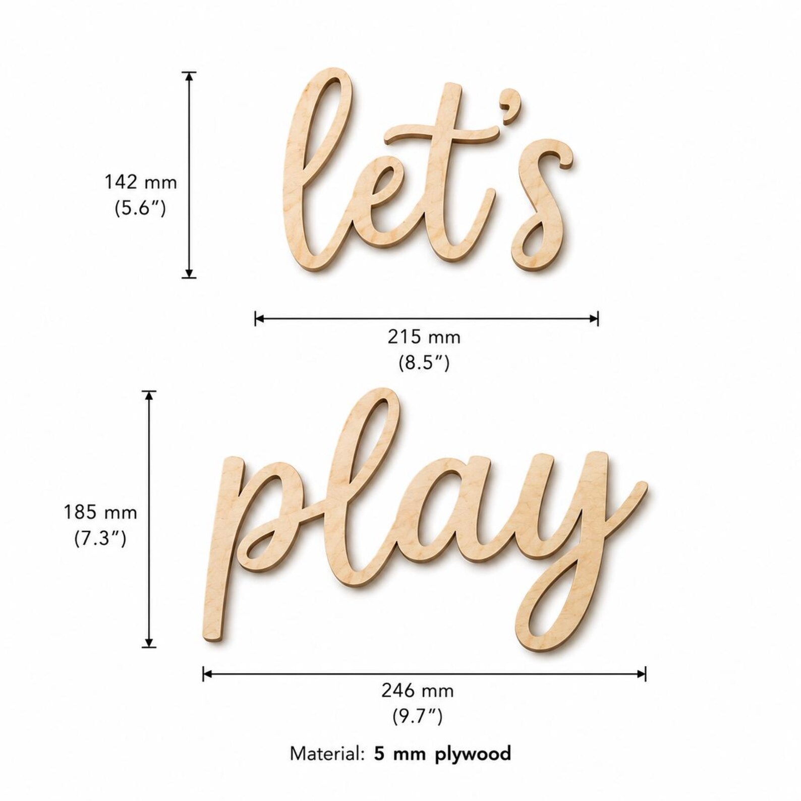 Insegna in Legno 'Let's Play', - Baby Nursery Wall Art recensione e prezzo