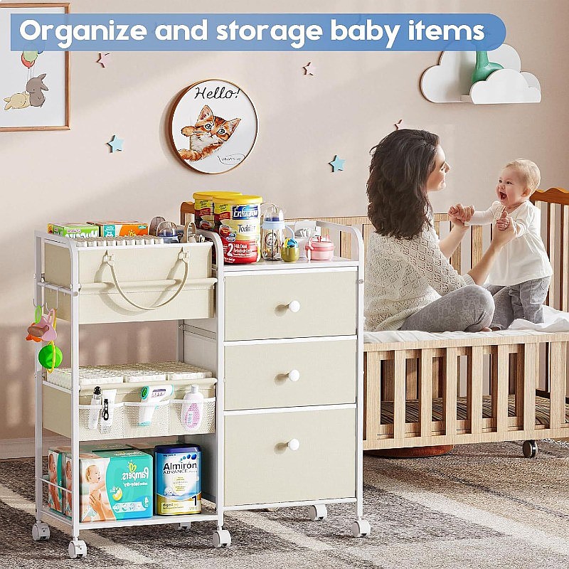 Carrello Porta Pannolini per N - Baby Nursery Drawers recensione e prezzo