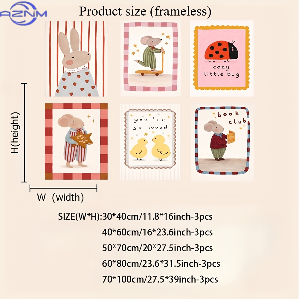 6 poster su tela senza cornice - Baby Nursery Wall Art recensione e prezzo