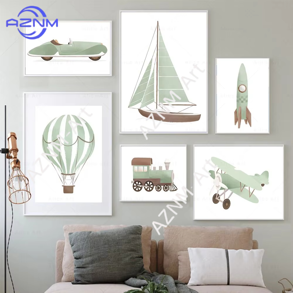 Poster da Parete con Aeroplano - Baby Nursery Wall Art recensione e prezzo