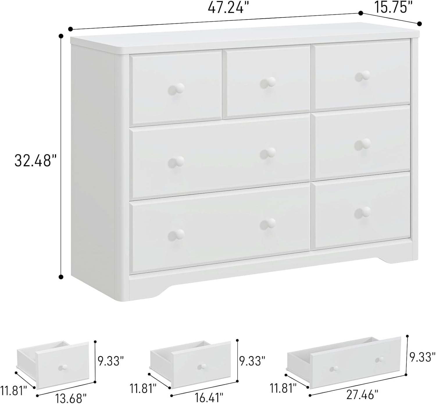 Comò con 7 cassetti per bambin - Baby Nursery Drawers recensione e prezzo