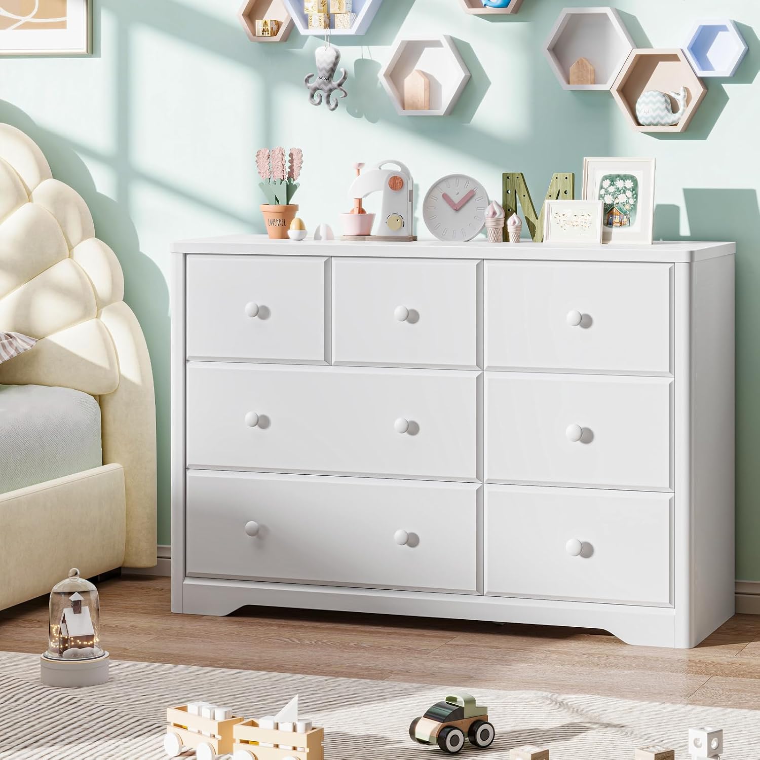Comò con 7 cassetti per bambin - Baby Nursery Drawers recensione e prezzo