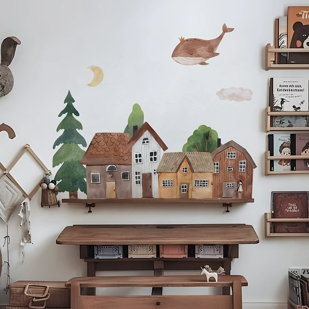 Tessuto Cartoon Forest Vintage - Baby Nursery Wall Art recensione e prezzo
